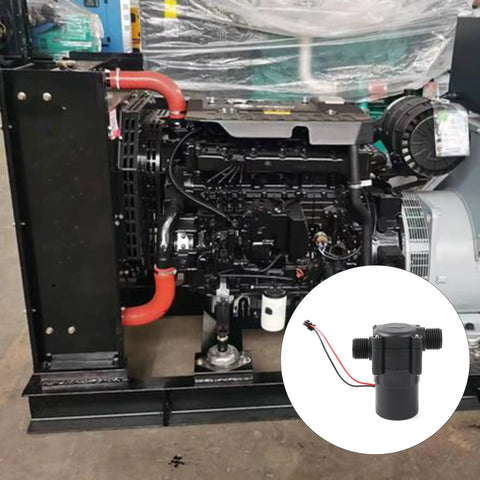 Close-up of Pocket Size Micro Hydroelectric Generator Water Charger With 12 Volt DC Output 3.5 Watt Portable in a workshop setting.