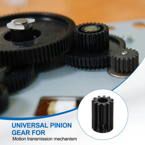 Close-up of gear mechanism with highlighted product, Two Pack Mod 1.5 Pinion Gear 11 Teeth, 8mm Bore, Hardened 1045 Steel