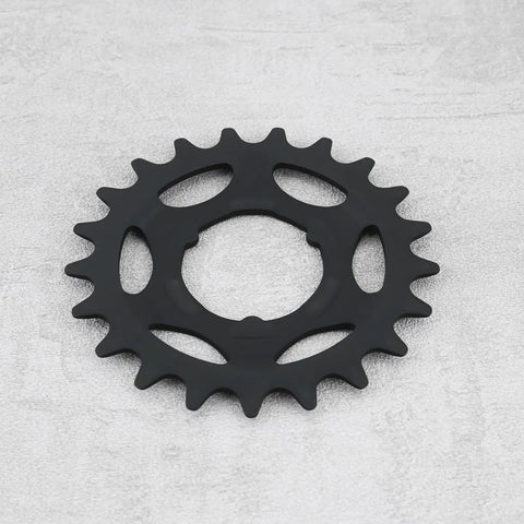 Rear Wheel Internal Derailleur Freewheel 21T for 1/8 and 3/32 Chains, black metal gear sprocket, top view