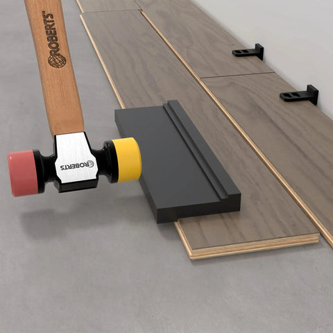 Universal Pro Grade Tapping Block for laminate vinyl tile and hardwood flooring with mallet, 2.75in x 9.25in x 0.5in, polypropylene