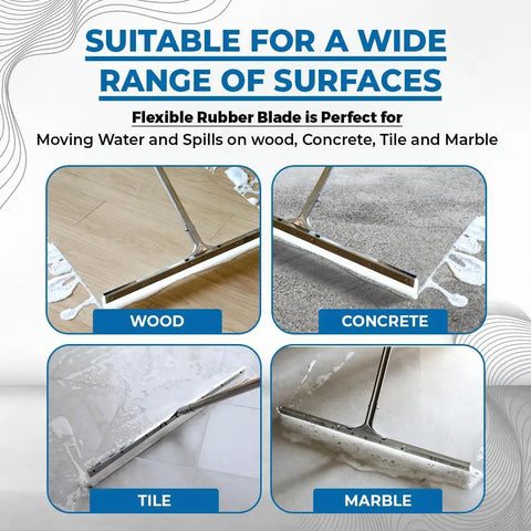28 Inch Heavy Duty Squeegee For Concrete Floors And Wet Surfaces With Industrial Rubber Blade Quick Water Removal Tool For Garages