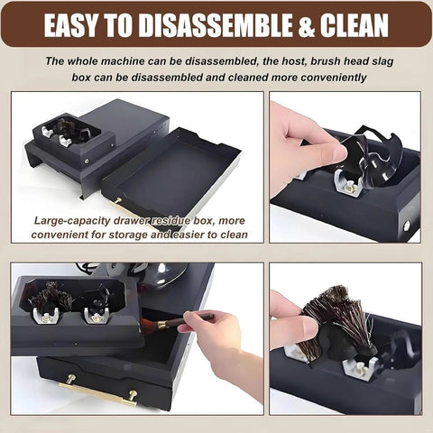 Straight Up Badass Electric Portafilter Cleaner With Heavy Puck Suction For 58 MM Espresso Machines and barista cleaning components.