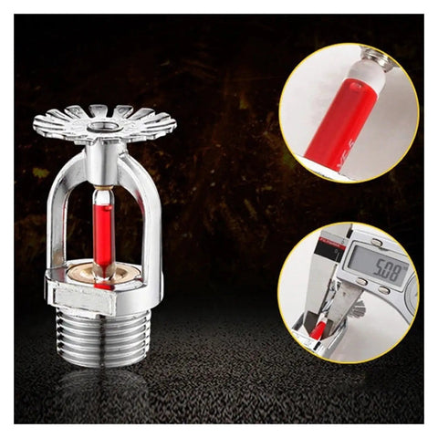 Rock Solid Fire Sprinkler Kit With Blazing Fast 68C Trigger Activation And Dead Simple Dn15 Hookups For Regular Folks Craving Bulletproof Home And Office Protection Gear, detailed view of copper fire sprinkler head.