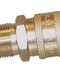 Ball Type Quick Connect Pressure Washer Coupler M22 To Three Eighth Inch Brass, 4000 PSI, Secure Push On Connection Model ND10035P