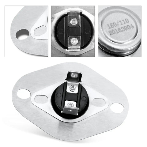 Primary 20162904 High Limit Switch for furnace replacement, metal and plastic, showing details, easy installation, replaces L40 524