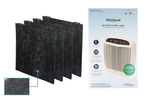 4 Pack Activated Carbon Air Purifier Pre Filters For AP51030K AP45030K APR45130L WP500 with packaging and product details