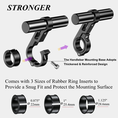 Handlebar Extender Extensions with 4 Inch Cross Bar for Bike and Motorcycle Mounting of Phone Holder GPS Navigation Action Camera