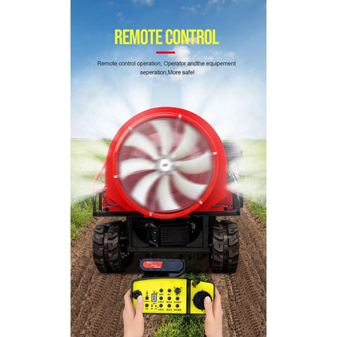 Heavy Duty Remote Control Crawling Sprayer Machine With Tracked Crawler Vehicle Base For Agri Farming And Orchard Treatment, remote control setup with tank sprayer