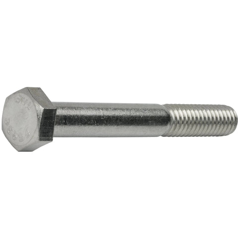 Close-up of 3/8-16 stainless steel hex bolts showcasing corrosion resistance