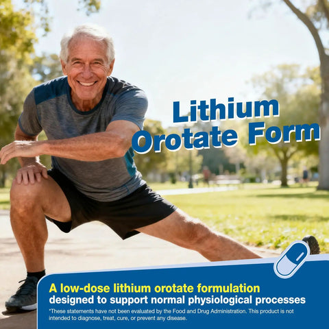 Lithium Orotate 20 Mg Supplement For Brain Health And Nerve Support Every Day Boost Low Dose Bioavailable Trace Mineral