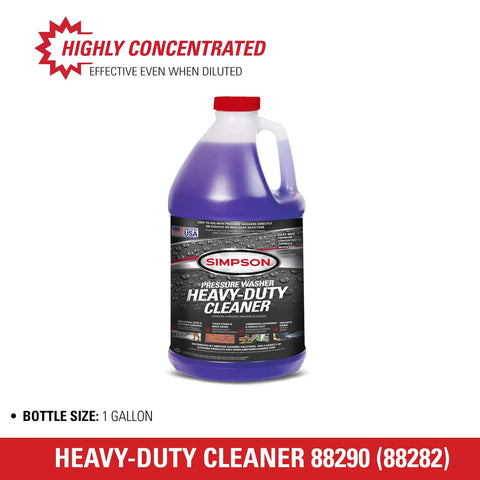 Heavy Duty Concentrated Soap Solution For Pressure Washers 1 Gallon Purple Degreaser bottle front view