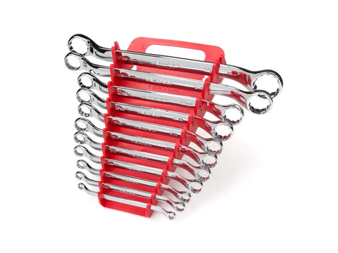 11 Piece 45 Degree Offset Box End Wrench Set With Holder Spanning 6 To 32 Millimeter Sizes For Tight Spots Auto Work And Home Repairs