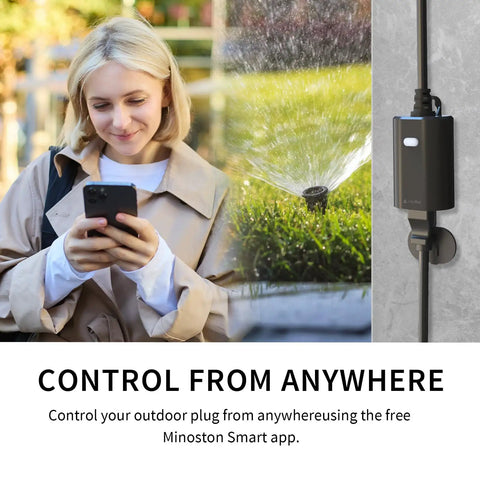 Matter Ready Outdoor Smart Plug WiFi Heavy Duty IP65 Weatherproof Outlet 15 Amp Compatible With Alexa Google Home HomeKit