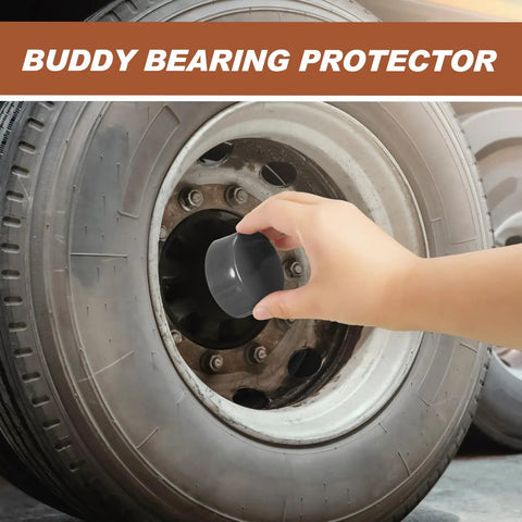 Heavy Duty Four Piece Trailer Wheel Bearing Protectors With Chromed Metal Dust Caps Built Solid Road Warrior Cover For Boats And Trailers Rubber Gasket Seal One Point Nine Eight Inch Axles being installed on trailer wheel.