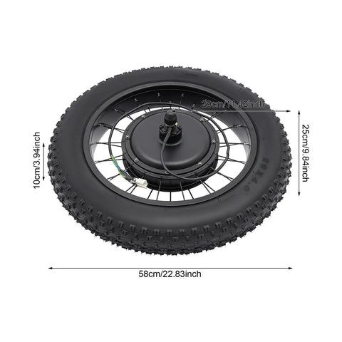 Beefed Up 48V 1500W Electric Bicycle Conversion Kit with 20 Inch Rear Hub Wheel for Snow Ready E Bike Commute