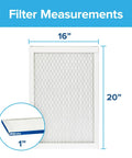 2-Pack 16X20X1 AC Furnace Air Filter MERV 13 MPR 2200 Elite Allergen Bacteria And Virus Filter Pleated 1-Inch Electrostatic
