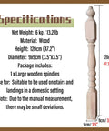 Upgrade Your Space With Premium Replacement Wood Balusters And Stair Spindles For Quick Porch Fixes, Classic Carved Poplar Columns ready for stairs, 47.2 inch post.