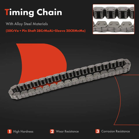 3 Piece Engine Timing Chain Kit With Sprocket For Jeep And Dodge Vehicles Including Grand Cherokee, Ram 1500 2500 3500 4000