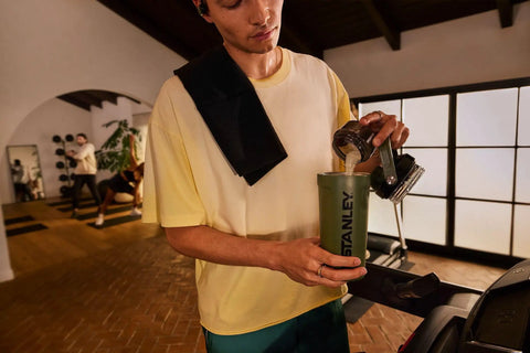 Rock Solid Leakproof Shaker Bottle With Connected Hinge Cap And Fast Flow Spout Built Tough For Gym Sessions And Trail Runs 20 Oz Tritan Protein Mixer That Truly Slaps Mixing Your Favorite Powders in use at the gym.