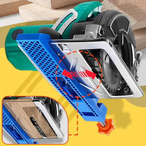 Pro Grade Adjustable Base Guide For Circular Saw, Skateplate Attachment For Clean Rip Cuts, Portable Woodworking Guide Rail