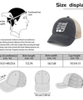 Size guide illustration for Lightweight Summer Trucker Cap For Men With Adjustable Buckle Cool Casual Baseball Style Hat