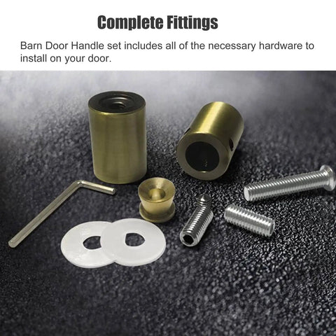 Solid Aluminum Door Pull Handle Double Sided Modern Barn Style For Interior And Exterior Doors Black Heavy Duty Durable Rust Resistant For Office And Hotel Front Doors In 16 24 32 40 48 Inch Options installation hardware set