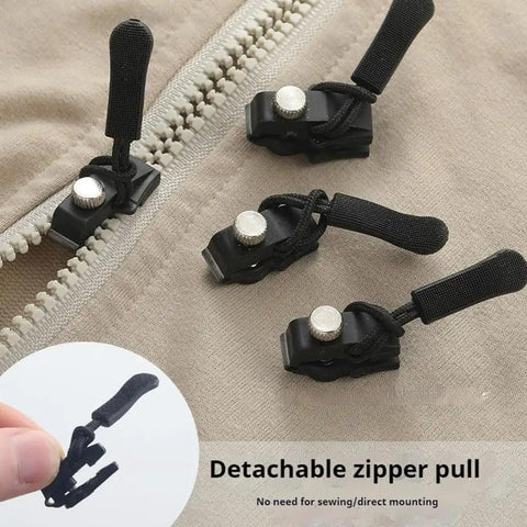 Zipper Repair Kit 18 Piece Universal Quick Install Replacement Zipper Heads For Size 3, 5, And 8 nylon, plastic zippers