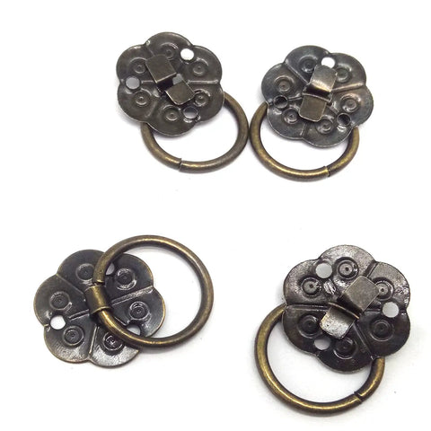 Straight Up Slick Vintage Bronze Ring Drawer Pulls For Cabinets Heavy Duty Metal Knobs With Screws No Fuss Easy Install Retro Furniture Hardware Level Up Your Home Instantly, set of four decorative bronze pulls