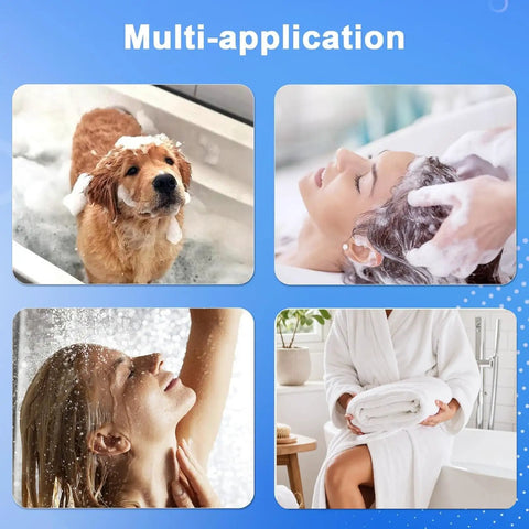 Top Shelf Handheld Bathtub Shower Head With 79 Inch Hose And Dope Six Spray Modes Includes Three Way Brass Diverter for pet bathing and personal care.