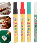 4Pc Waterproof Paint Markers Set For Mahjong Tiles And Hobby Repairs, Extra Fine Tip, Quick Dry Formula, Works On Plastic And Rocks, Fillable Paint Pens For Game Accessories And Tiny Details, set of four markers