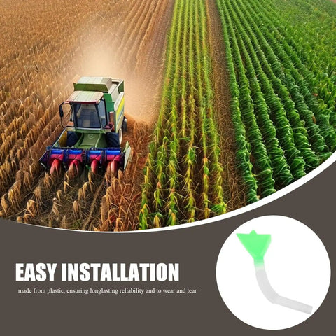 Efficient Seed Distribution Tube For Wheat And Corn Plastic Accessory With Wide Green Funnel Top, Jam-Free Seed Drill