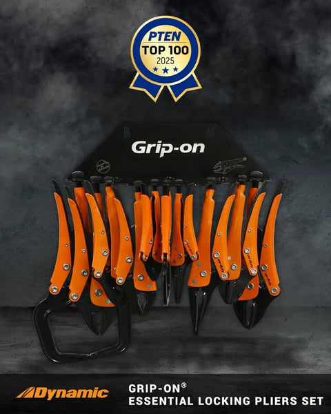 10 Piece Locking Pliers And Clamp Set With Straight And Curved Jaws, Long Nose Pliers, Wire Cutter And C Clamps