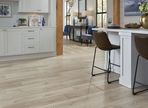 Modern kitchen with visible white vinyl wall base trim 6 inch by 40 foot self stick peel and stick adhesive easy install floor base.