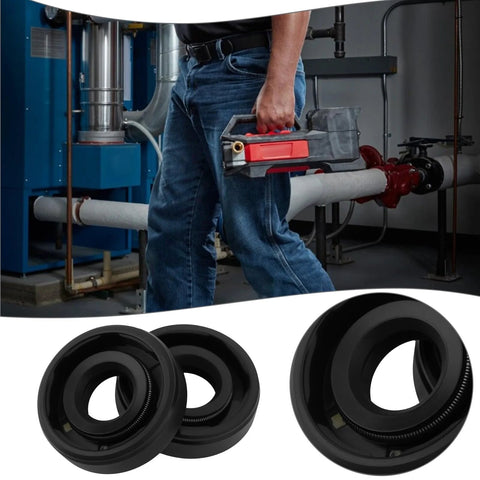Milwaukee 2771-20 oil seal kit, nitrile rubber, easy installation for leak proof pump operation, radial seals shown with transfer pump.