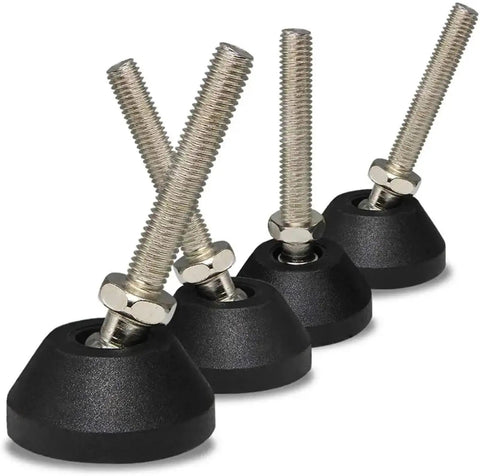 4 Pieces Adjustable Furniture Leveling Feet Swivel 40xM8x50mm With Screws Heavy Duty Leg Levelers For Cabinets Tables Desks Uneven Floors