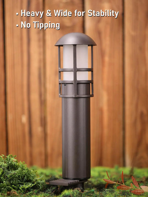 8-Pack Low Voltage Landscape Pathway Lights 3W Bollard LED 12 To 24 V, 3000K Warm White, ETL Listed Aluminum, 360 Degree Coverage