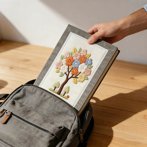 New Embroidery Kit With Full Toolkit And Step By Step Tutorial For Beginners And DIY Craft Lovers, cloth with tree design