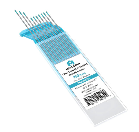 Rare Earth Blend TIG Tungsten Electrodes 1/16 In By 7 In Turquoise WG20 For TIG Welders Dope Pro Grade Premium Electrodes 10 Pack