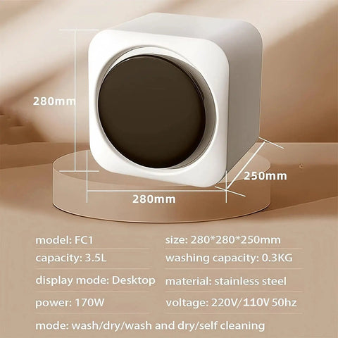 Ditch The Laundromat Compact 2 In 1 Washer And Dryer With Lcd Display, 11 Lb Front Load Stainless Tub, 3.5L size