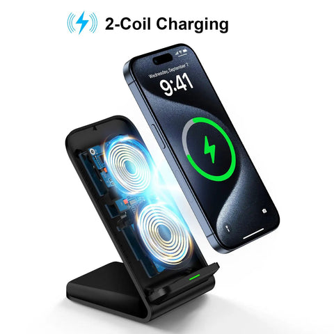 Must Have All In One Wireless Charging Stand For Fast Charging Phone Dock With 15W 10W And 7.5W Modes Compatible With Galaxy S24 Ultra