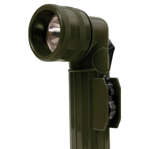 Versatile D-Cell Flashlight With Multi Mode Switch And Morse Code Signaling Water-Resistant High Impact Plastic Body Interchangeable Lenses