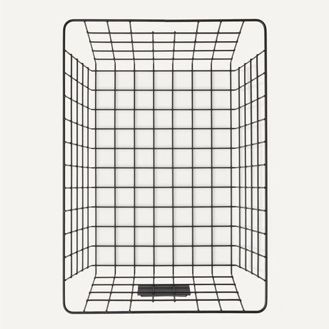 Top Shelf Wire Storage Baskets For Keeping Your Closets Nifty And Neat powder-coated wire basket, large black organizer for closet.