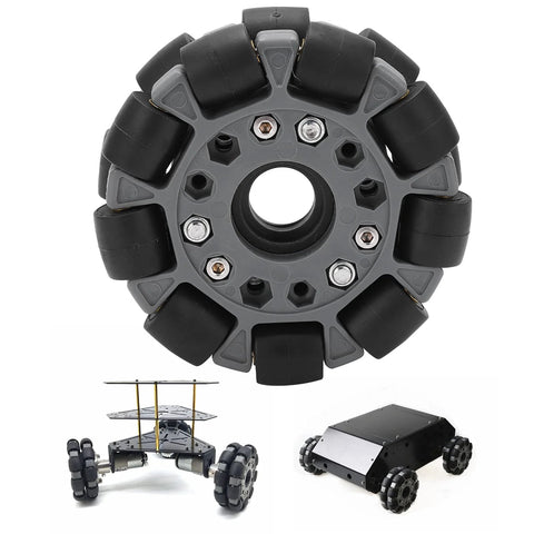 robotic omni wheel 100mm with 360 degree rotation and high load capacity for precise direction control in robot platforms and mobile workstations