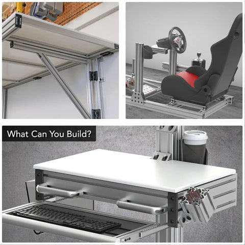 Uses of Heavy Duty 90 Degree Aluminum Inside Corner Gusset L Bracket For 80 20 Extrusion 15 Series in shelves, gaming rig, workstations