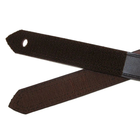 Big And Tall Leather Work Belt With No Scratch Design And Hook And Loop Closure, 1 3 Eighths Inch Wide, Made In USA, Size 48 detail