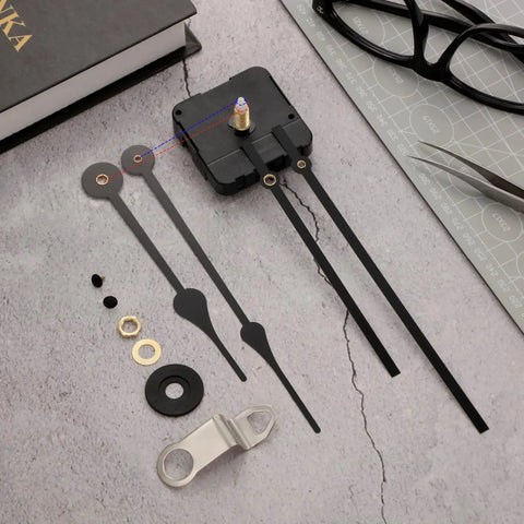 Clock Movement Mechanism With High Torque Long Shaft For Wall Clocks Replacement DIY Quartz Motor Includes Brackets Gasket Washer