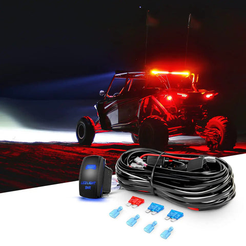32 Inch LED Light Bar For Trucks Off Road Beefy Curved 180W Flood Spot Combo Beam Driving Lamp Work Light Kit with rocker switch and wiring harness