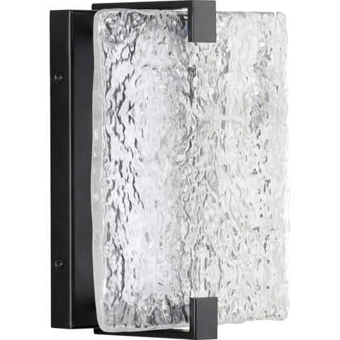LED Stone Glass Wall Sconce In Brushed Nickel ADA Compliant Modern Dope Lighting For Hallways And Bathrooms Energy Efficient Ambient Glow Easy Mount Hardware