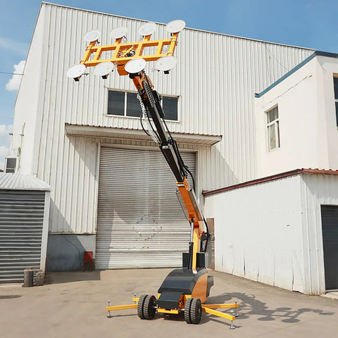 Built Like A Tank Mobile Hydraulic Vacuum Glass Lifter With Zero Hassle Suction Cups for lifting glass sheets outdoors.
