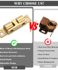 Comparison of Double Roller Catch Cabinet Latches Set vs rusty latch, highlighting build quality and materials